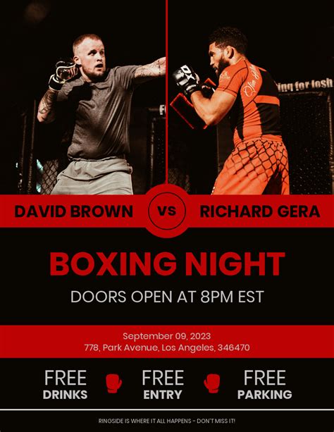 Boxing Fight Poster Template